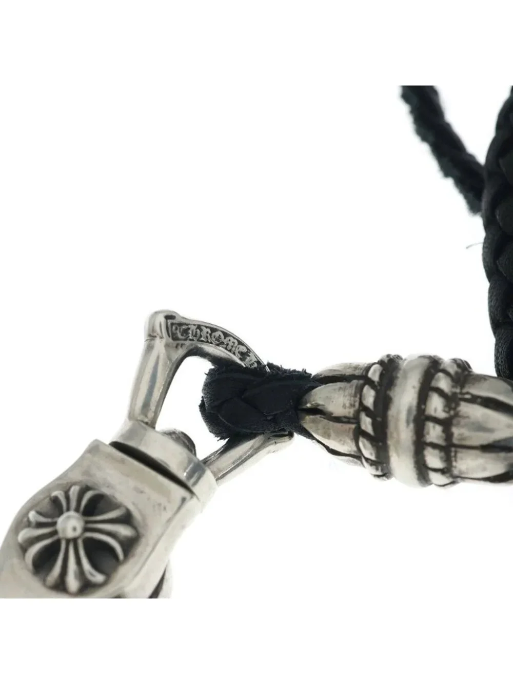 Chrome Hearts CH Lanyars Lanyard Cross Clip Holder Necklace Silver Black